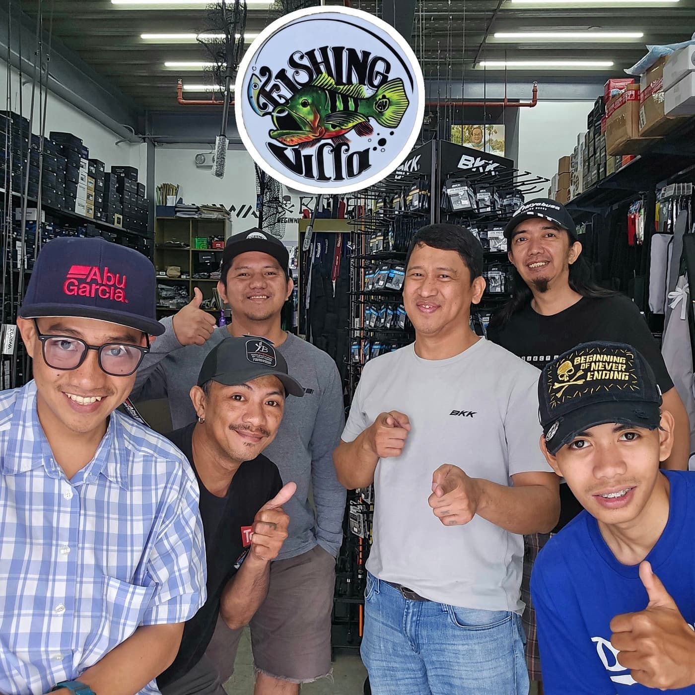 The Fishing Villa crew in the Quezon City shop