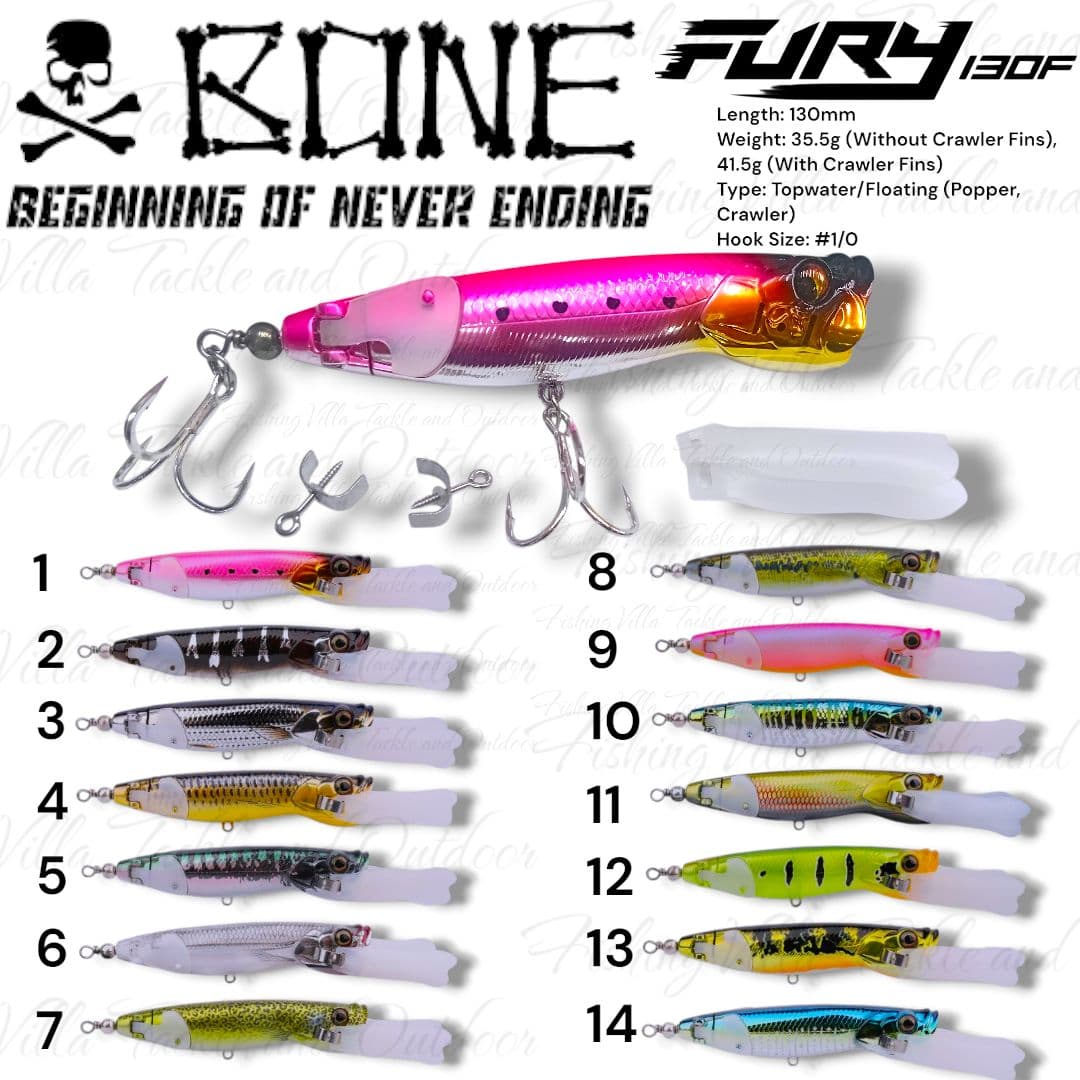 Bone fury 130F pink dotty