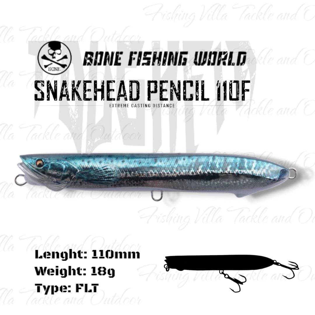 Bone Toughfia snakehead pencil 110f albino granite